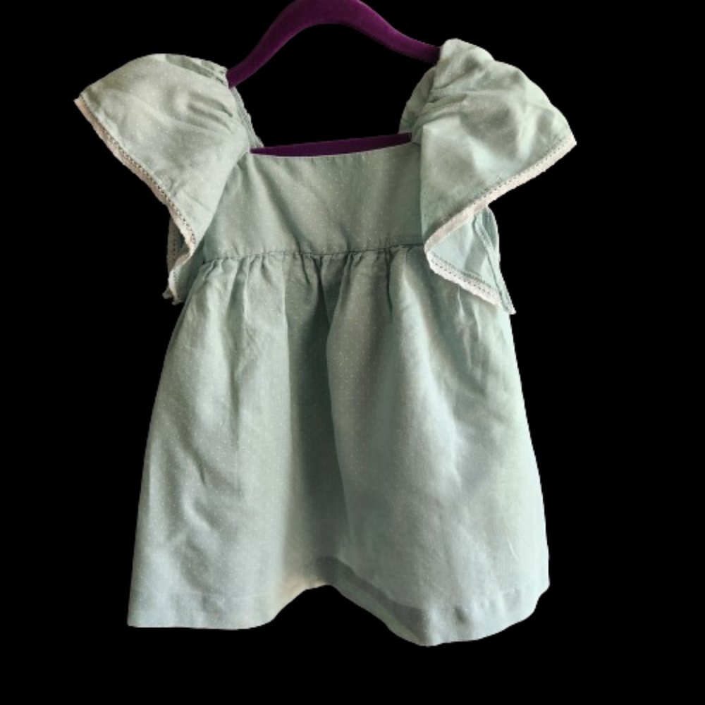 Edgehill Collection, girls 2T dress, gorgeous soft green, cotton, fully lined